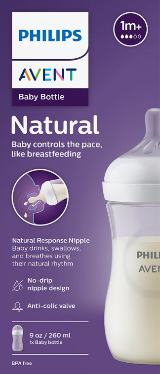 Biberon Avent Phillips-  Natural Response 260Ml Flow 4 - 3M+